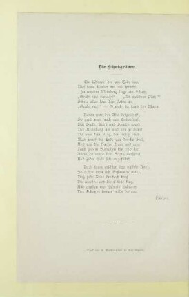 [Gedicht:] Die Schatzgräber