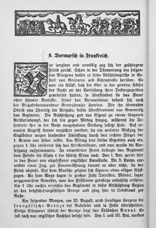 5. Vormarsch in Franreich.