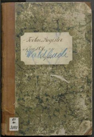 Totenregister I Waldbach, Dimbach, Rappach, Scheppach