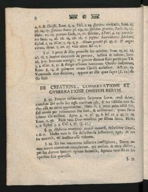 De Creatione, Conservatione Et Gubernatione Omnium Rerum
