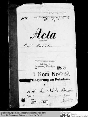 Ortsstatuten im Kreis Niederbarnim