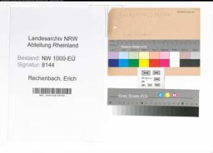 Entnazifizierung Erich Rechenbach, geb. 02.02.1899 (Verwaltungsgehilfe)