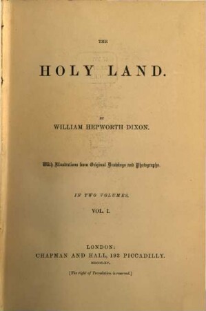 The holy land, 1