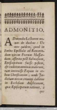 Admonitio
