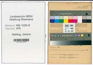 Entnazifizierung Johann Gehling , geb. 16.05.1898 (Kaufmaennischer Angestellter)