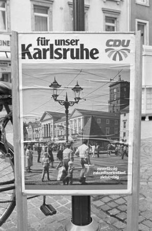 Kommunalwahl am 28. Oktober 1984. Wahlwerbung der Parteien