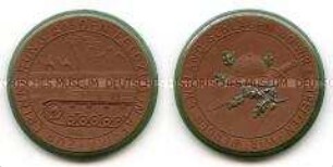 Medaille auf den Afrikafeldzug, in Originalschachtel