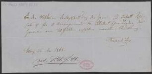 Quittung über Honorar für vier Schubert-Arrangements