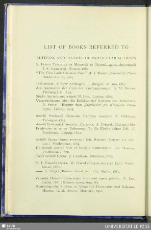 List of books referred to