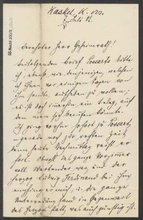 Brief an Ludwig Strecker  und B. Schott's Söhne : 07.07.1902