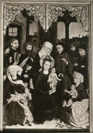 Marienaltar: Verkündigung, Geburt Christi, Anbetung, heilige Sippe (1. Wandlung des Marienaltars); Christus am Ölberg, Dornenkrönung, Kreuzigung, Kreuztragung (2. Wandlung des Altars)