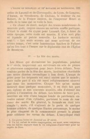 IV. - La fête des morts