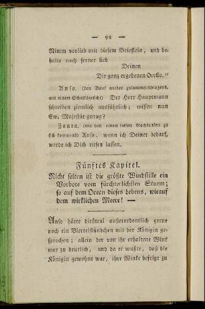 Fünftes Kapitel. - Achtes Kapitel.
