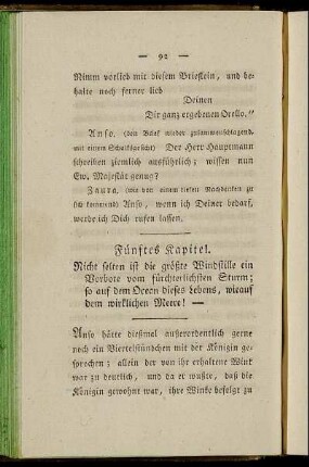Fünftes Kapitel. - Achtes Kapitel.