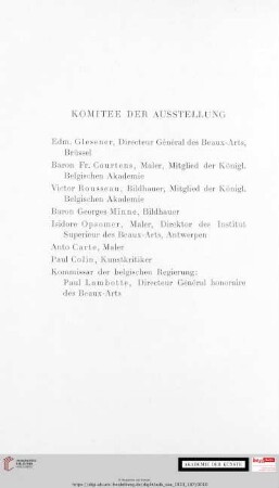 Komitee der Ausstellung