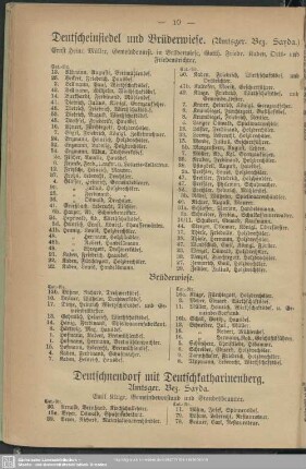 Deutscheinsiedel und Brüderwiese. (Amtsger. Bez. Sayda)