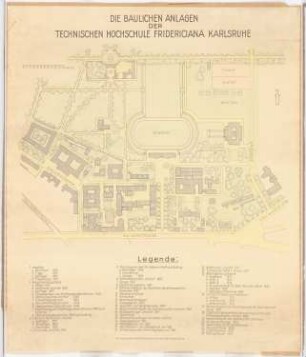 Technische Hochschule Fridericiana, Karlsruhe: Lageplan