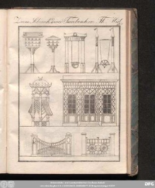 [Schaukeln, Taubenhäuser, Hütten, Tempel und Thore]