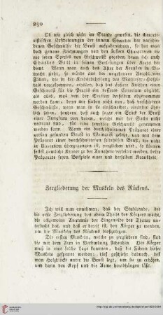 Zergliederung der Muskeln des Rückens