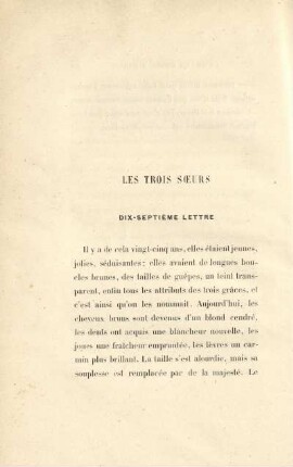 Les trois sœrs. Dix-septième lettre