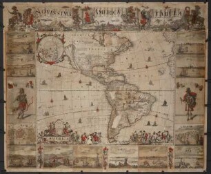 Novissima Americae Tabula : Cum Privilegio ; [Angabe in d. Bildleiste:] Cum Gratia et Privilegio Ordinum Hollandiae et West-Frisiae