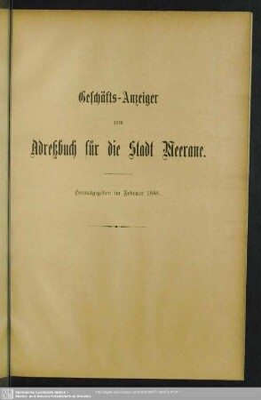 Anzeigen : Geschäfts-Anzeiger zum Adreßbuch für die Stadt Meerane