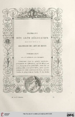 2. Pér. 3.1870: Grammaire des arts décoratifs pour faire suite à la grammaire des arts du dessin, [1]