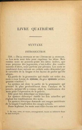 Cours de grammaire historique de la langue française, 4. Syntaxe