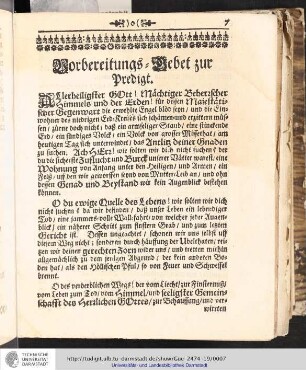Vorbereitungs-Gebet zur Predigt
