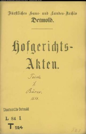 Twiste, Arnd gegen Eckhard Büser - Schuldforderung