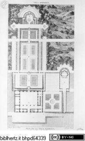 Choix des plus célèbres maisons de plaisance de Rome et de ses environs, Tafel 19: Plan de la Villa Barberini