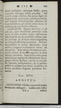Cap XVII. Auditus