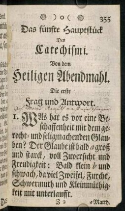 355-378, Das fünfte Hauptstück des Catechismi.