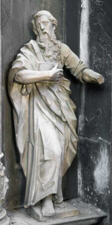 Epitaph des kursächsischen Landrentmeisters Caspar Tryller (gest. 1625) und seiner Frau Katharina (gest. 1618) — Männliche Heilige — Figur