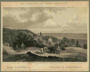 Bad Gleisweiler:Dorfansicht. Gestochen von L. Hoffmeister