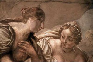 Szene der antiken Geschichte: Kleopatra und Marcus Antonius (?)