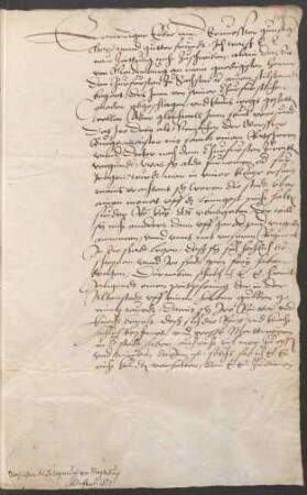 Brief an Jürgen von Hatzfeldt, Magdeburg-Neustadt 20.6.1551 (Abschrift)