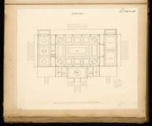 Schützenhaus Monatskonkurrenz Mai 1876: Grundriss; Maßstabsleiste