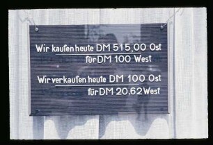 Wechselstube, Kurstafel 7.6.55.