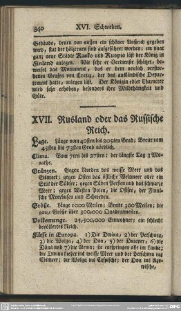 XVII. Rusland oder das Russische Reich