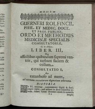 Liber III, De affectibus quibusdam supremi ventris, qui turbant faciem & collum