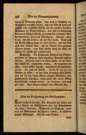 358-365, Die Entzündung der Gebährmutter