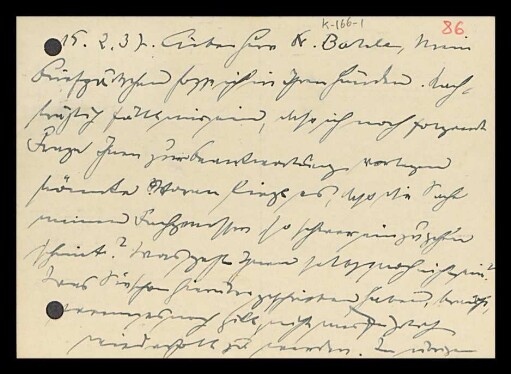 [Postkarte von Otto Selz an Julius Bahle vom 15. Februar 1937]