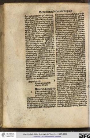 Legenda cxxvi: de nativitate gloriose virginis Marie.