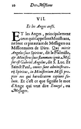 VII. Et les Anges außi