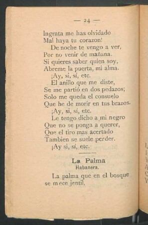 La Palma [de Cuba] : Habanera.