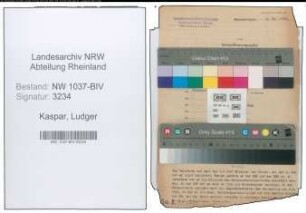 Entnazifizierung Ludger Kaspar , geb. 02.06.1911 (Verw.Sekretaer)