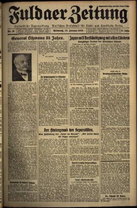 Erste Ausgabe vom Mittwoch, den 23. Januar 1935.