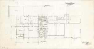 Gsaenger, Gustav; Gauting / Starnberg (Bayern), Schollstr.; Wohnhaus Prof. Füchtbauer, Erweiterung - Grundriss EG