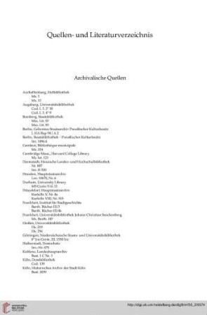 Archivalische Quellen